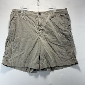 Eddie Bauer Women's 16 Cargo Pants Hiking Shorts Khaki